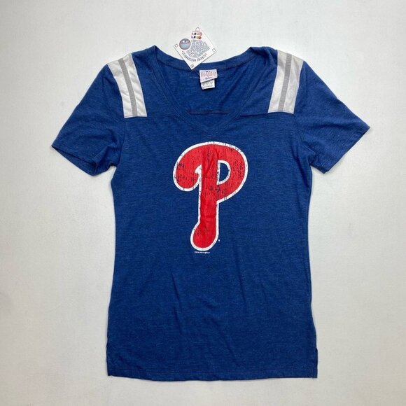 NWT Genuine Merchandise Blue Graphic T-Shirt - Picture 1 of 8